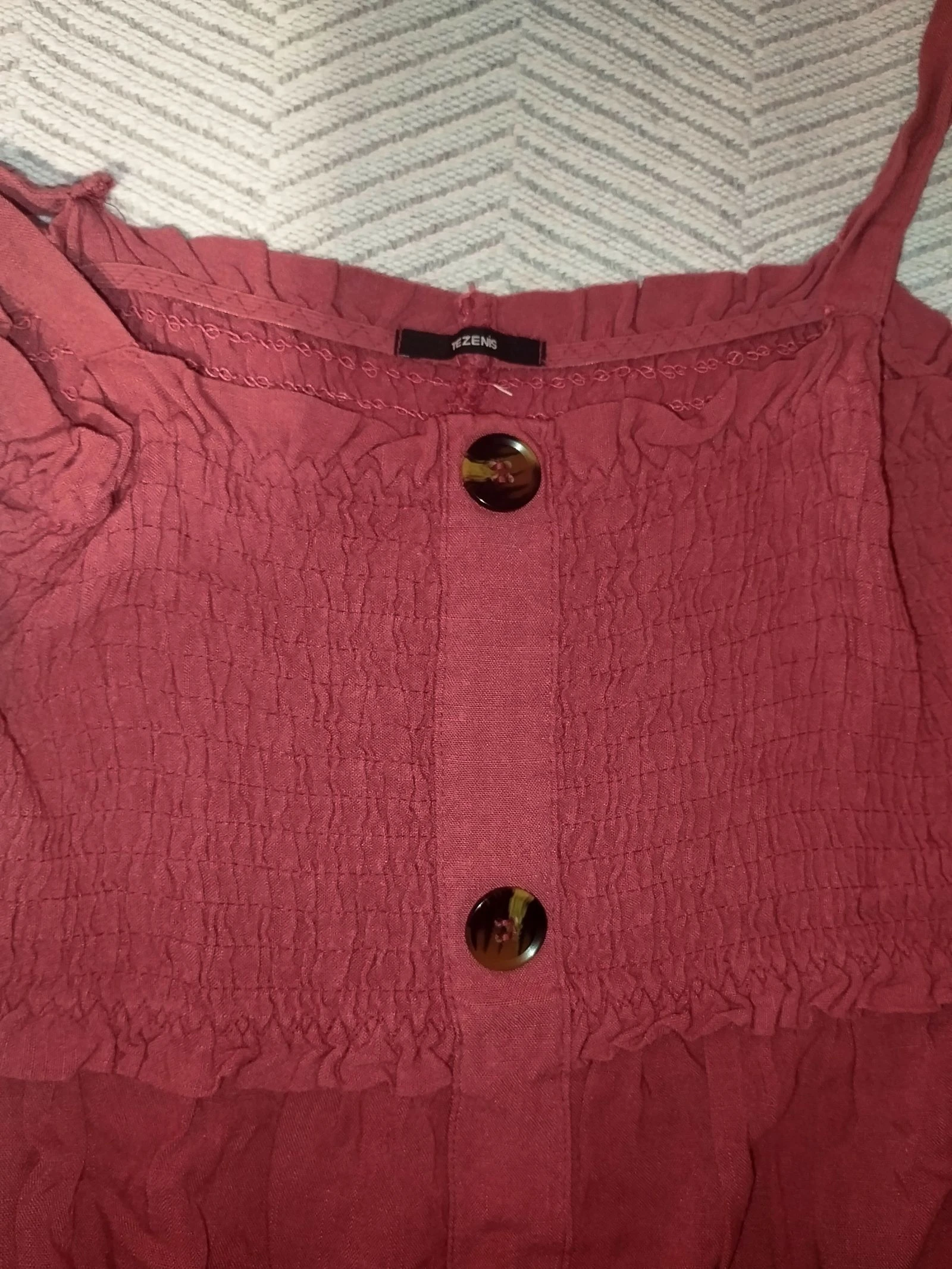 Robe ample à bretelles Bordeaux palo - été plage et piscine - Tezenis - Taille S – photo 3